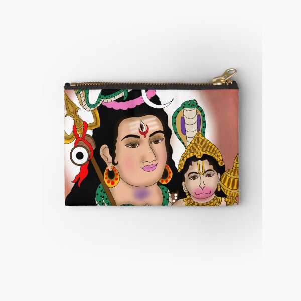 Item preview, Shankar and Hanuman Divine Artwork – Shiva Devotion Spiritual Illustration designed and sold by Harshit_Digital_Arts.