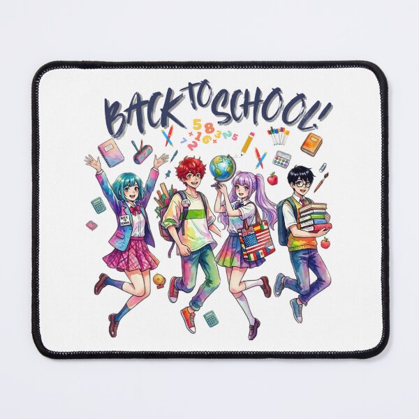 Item preview, Vibrant Watercolor Anime Students - Back to School Spirit designed and sold by VibranPalette.