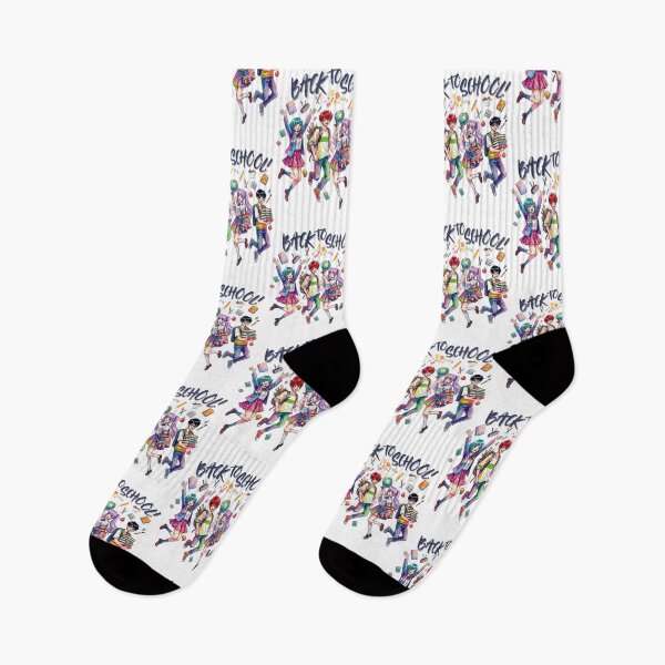 Item preview, Vibrant Watercolor Anime Students - Back to School Spirit designed and sold by VibranPalette.
