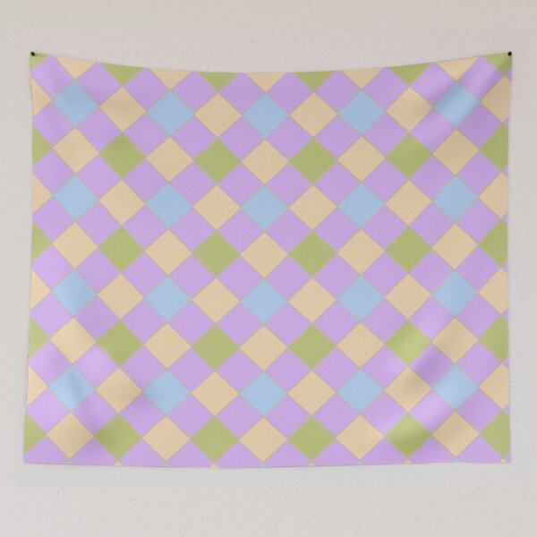 Item preview, Pastel diamond checker designed and sold by Bloomiastudio.