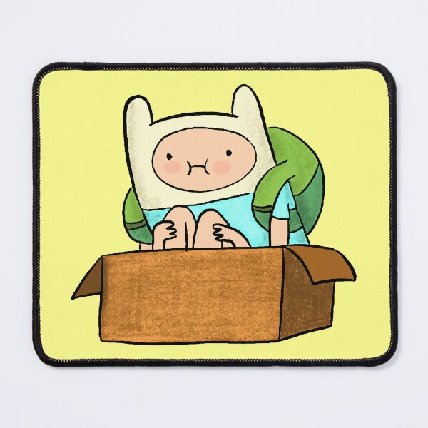 Item preview, Cute Finn the Human in a Cardboard Box designed and sold by All That Jazz Store.
