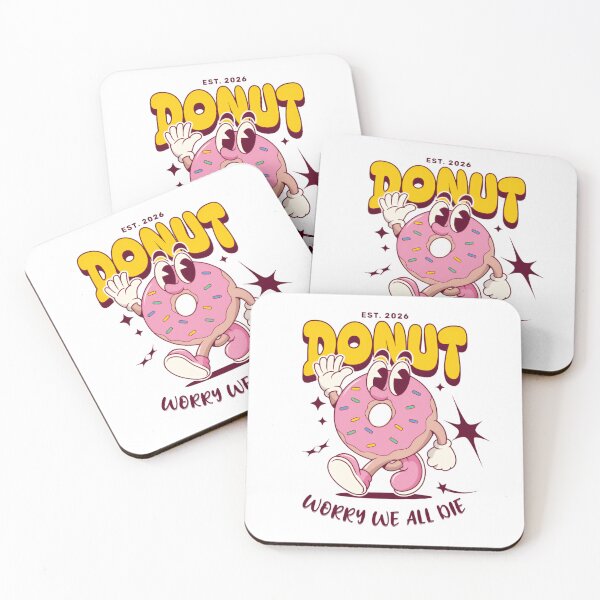 Item preview, Waving Donut Mascot Donut Worry designed and sold by PlayfulConcepts.