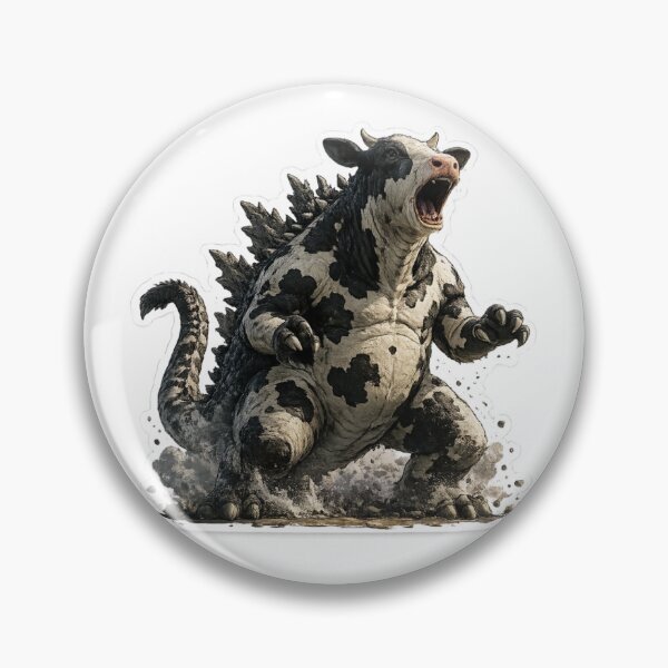 Item preview, Cowju Kaiju Moozilla Monster Sticker designed and sold by TheSashScene.