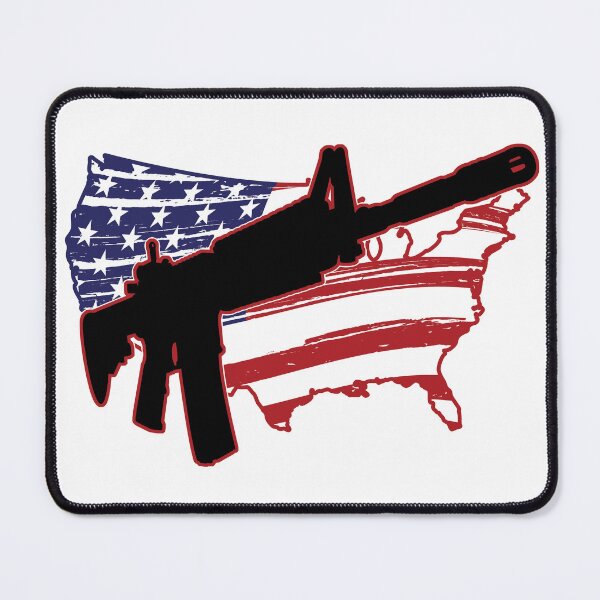 Item preview, AR-15 and Red, White, and Blue USA Map designed and sold by HectorCantres.