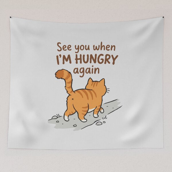 Item preview, Cat See You When I'm Hungry Again designed and sold by Gkinoki.
