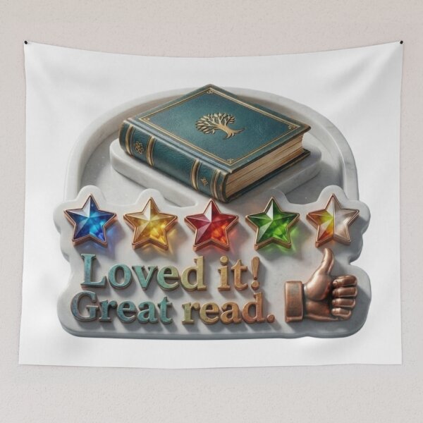 Item preview, 4.5 Star Book Review Novel Recommendation Art designed and sold by Digital Duniyah.