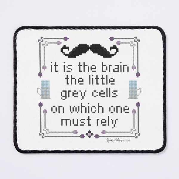 Item preview, Little Grey Cells Hercule Poirot designed and sold by SparklesMakesStudio.