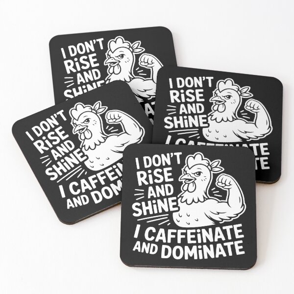 Item preview, I Don’t Rise And Shine I Caffeinate And Dominate designed and sold by theartfulaspie.