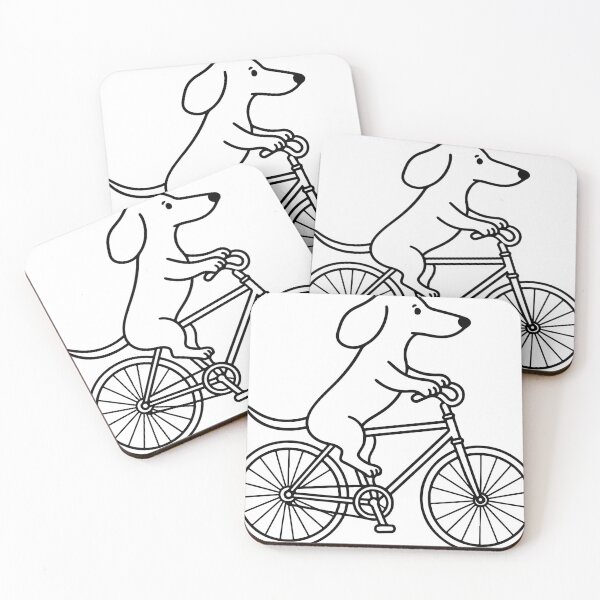 Artikelvorschau, Dackel fährt Fahrrad entworfen und verkauft von MM Creative.