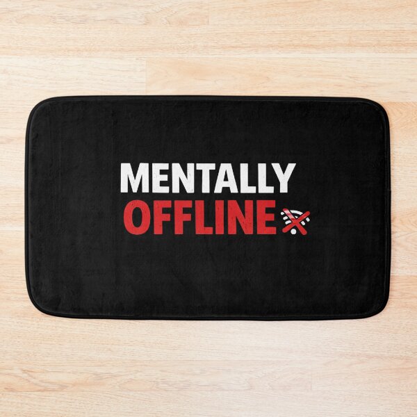 Item preview, Mentally Offline Funny Introvert Quote T-Shirt Aesthetic Meme Design designed and sold by MrDev.