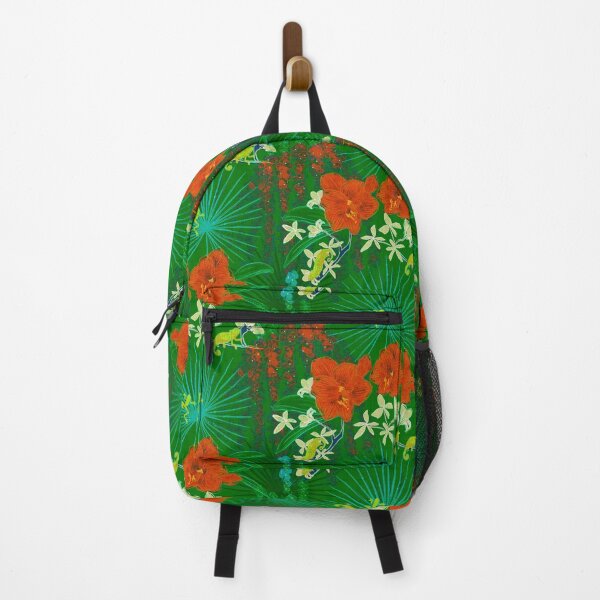Item preview, Hot House Tropical Floral with Geckos, Frogs, Plumeria, and Palms designed and sold by LoveAlways-AEP.