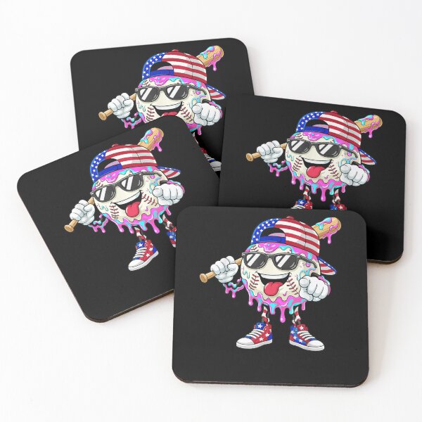 Item preview, Baseball Drip Ice Cream Boys Kids Baseball Drip 4th of July  designed and sold by Juansustait.