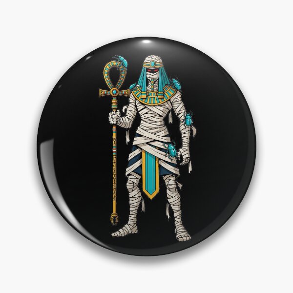 Item preview, Egyptian Mummy with Ankh Staff and Scarabs designed and sold by UrbanPrts.