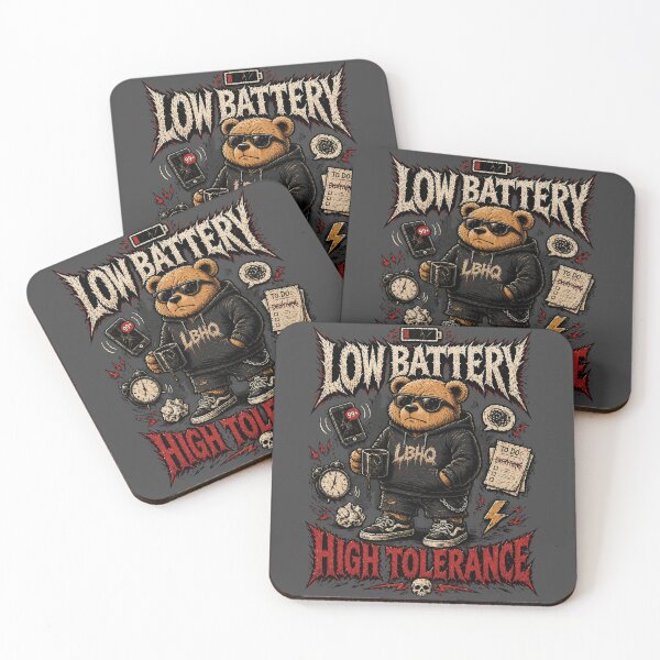 Item preview, Low Battery High Tolerance Bear Shirt – Burnout Streetwear Graphic designed and sold by LowBatteryHQ.