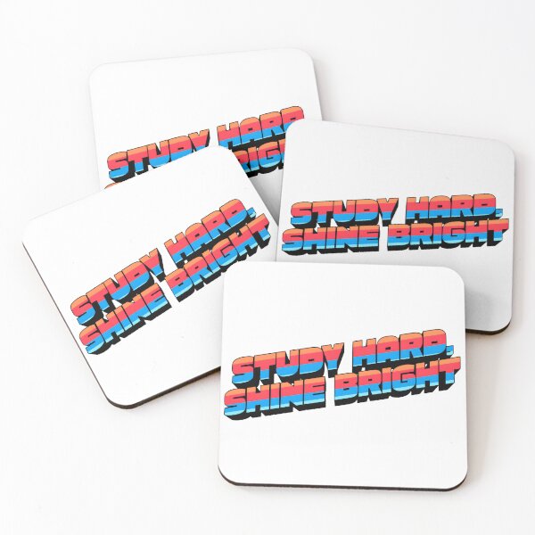 Item preview, Study Hard Shine Bright - Retro Comic Style Back to School Typography designed and sold by VibranPalette.