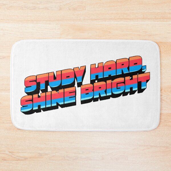 Item preview, Study Hard Shine Bright - Retro Comic Style Back to School Typography designed and sold by VibranPalette.
