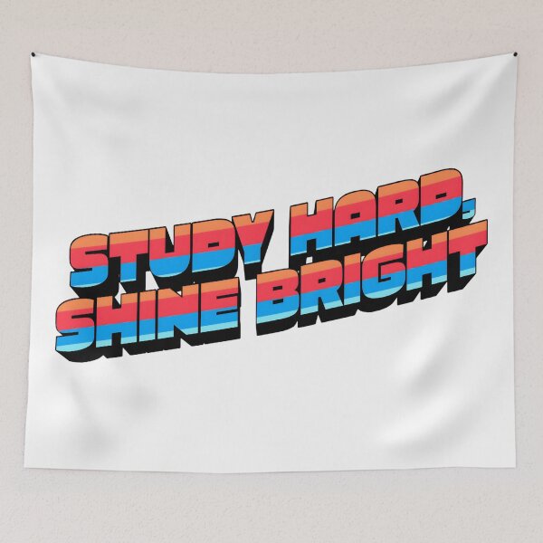 Item preview, Study Hard Shine Bright - Retro Comic Style Back to School Typography designed and sold by VibranPalette.