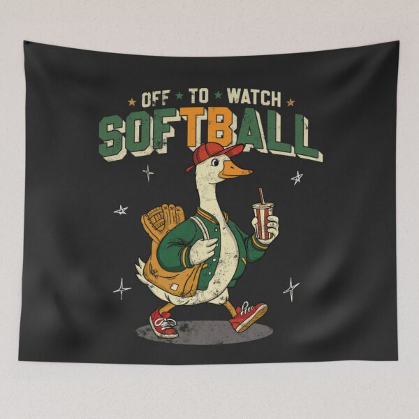 Item preview, Off To Watch Softball Funny Goose Sports Mom Classic T-Shirt designed and sold by Dutenarafi.