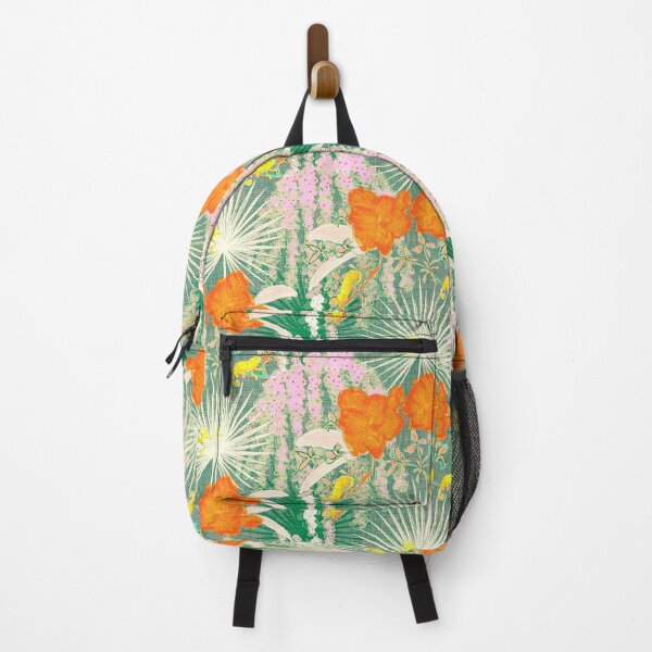 Item preview, Hot House Tropical Floral with Geckos, Frogs, Plumeria Happy Summer Citrus Pinks designed and sold by LoveAlways-AEP.