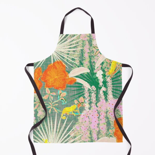 Item preview, Hot House Tropical Floral with Geckos, Frogs, Plumeria Happy Summer Citrus Pinks designed and sold by LoveAlways-AEP.