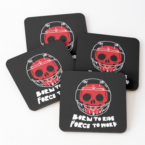 Item preview, Born to Ride Force to Work Red Skull Biker Helmet designed and sold by RNASstuff.