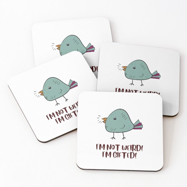 Item preview, I’m Not Weird I’m Gifted Funny Introvert Quote Design designed and sold by Cool-cat-art.