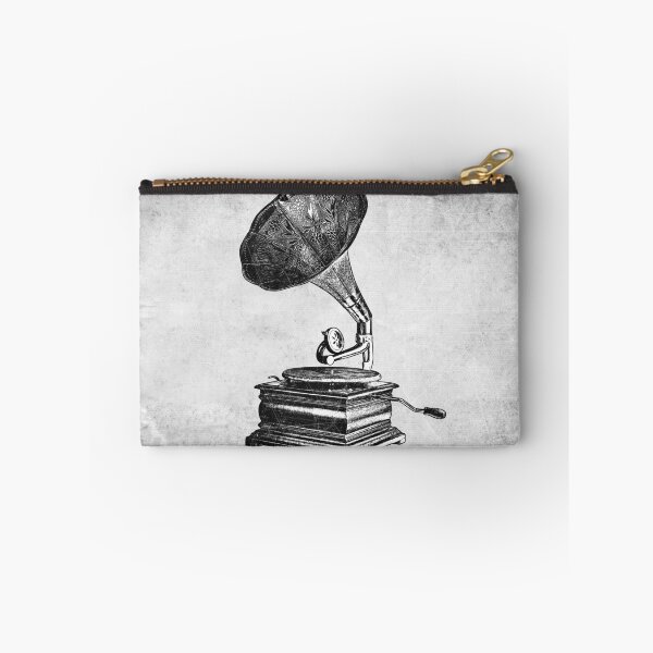 Item preview, Antique Gramophone: Victorian Etched Illustration Dark Music Nostalgia Art designed and sold by Ghoul Enterprises.