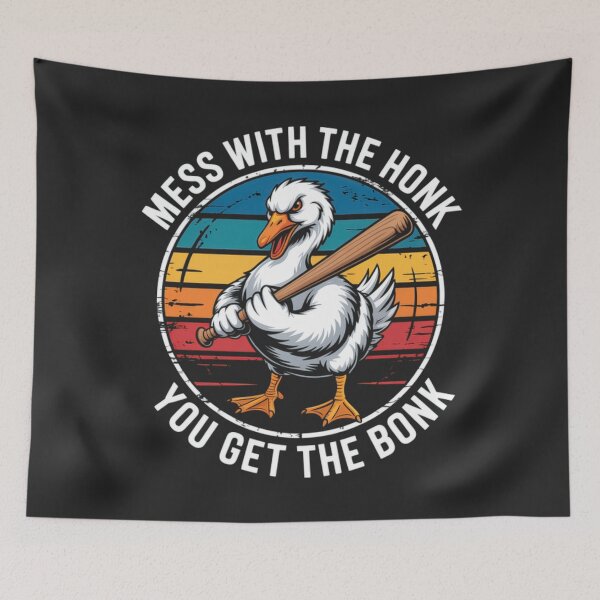 Item preview, Mess With The Honk You Get The Bonk Funny Goose Meme Classic T-Shirt designed and sold by Dutenarafi.