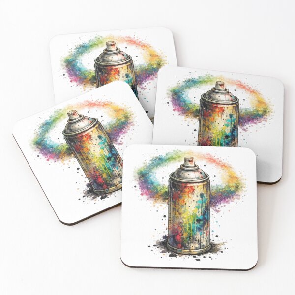 Item preview, Colorful Spray Paint Can Rainbow Splash Art designed and sold by jgvisualarts.