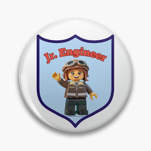 Item preview, Jr. Engineer 2 Sticker, Girl designed and sold by LindaPhelpsArt.