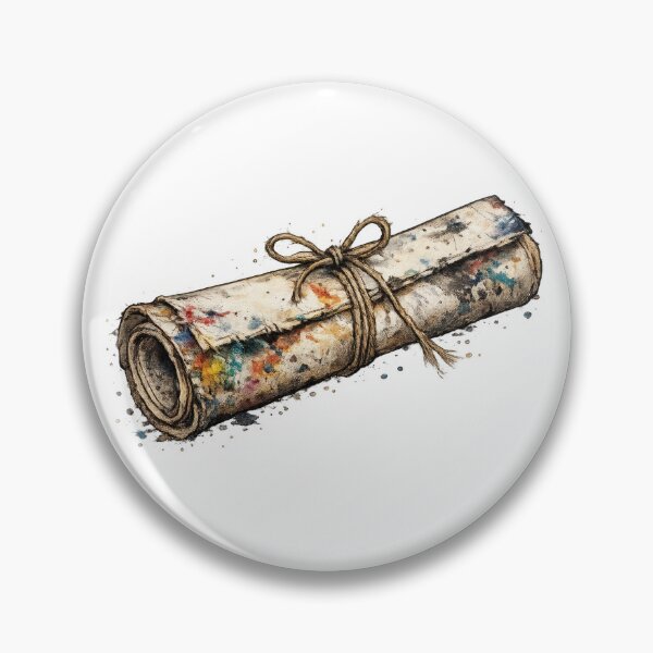 Item preview, Colorful Rolled Parchment Scroll with Paint Splatter Art designed and sold by jgvisualarts.