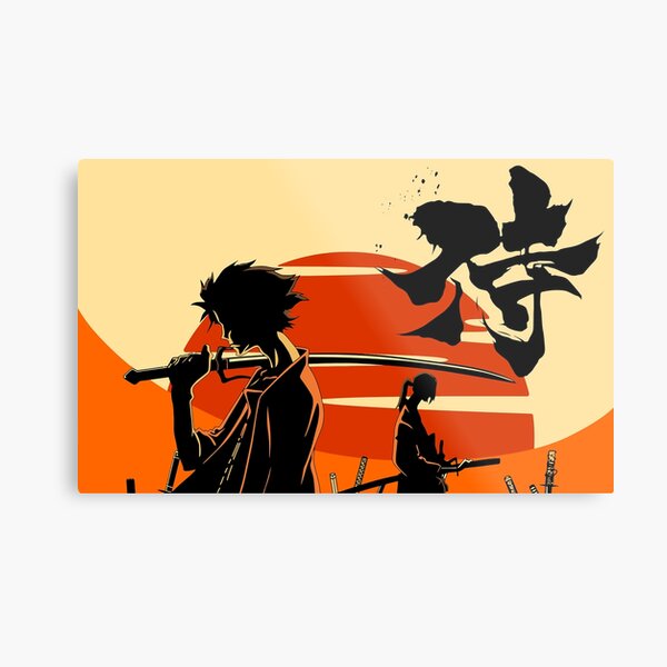 Sunset Samurai Metal Print