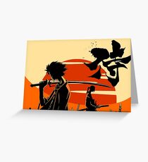 Sunset Samurai Greeting Card