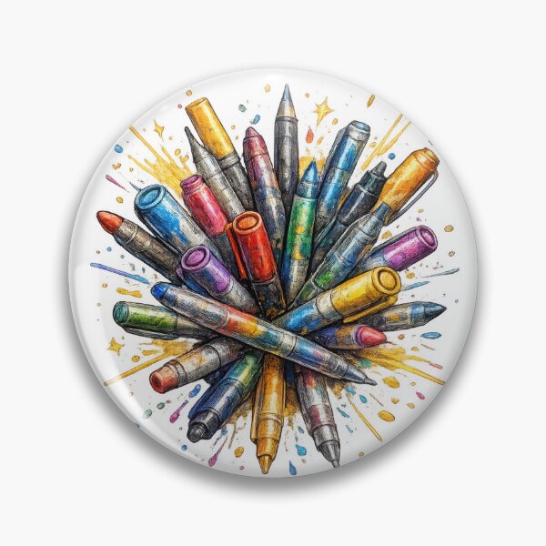 Item preview, Colorful Crayons Starburst Explosion Art designed and sold by jgvisualarts.