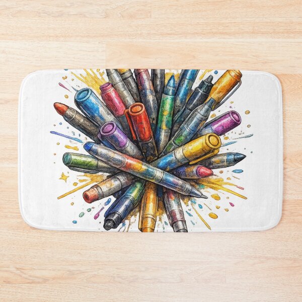 Item preview, Colorful Crayons Starburst Explosion Art designed and sold by jgvisualarts.