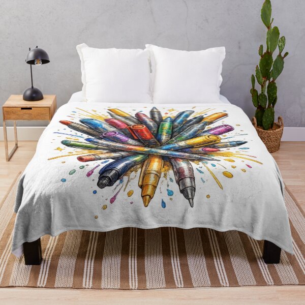 Item preview, Colorful Crayons Starburst Explosion Art designed and sold by jgvisualarts.