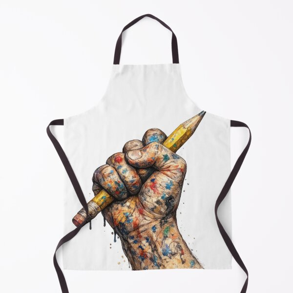 Item preview, Artist Hand Holding Pencil with Colorful Paint Splatter designed and sold by jgvisualarts.