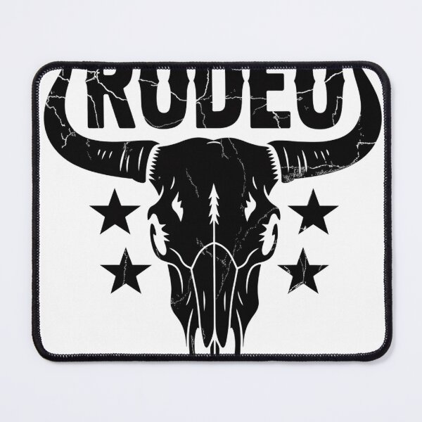 Item preview, Distressed Linocut Bull Skull with Western Stars designed and sold by Bloomkept.