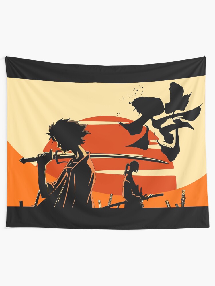Alternate view of Sunset Samurai Tapestry