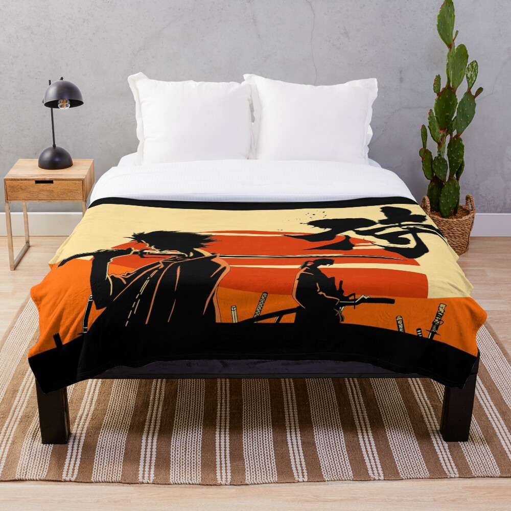 Sunset Samurai Throw Blanket