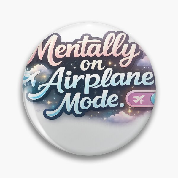 Item preview, Mentally on Airplane Mode – Aesthetic Travel Quote Dreamy Typography Design designed and sold by Neon Wolf Studio.