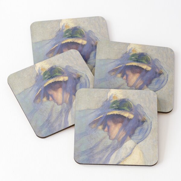 Item preview, Impressionist Portrait Painting Elegant Woman with Veil for Classic Art Lovers designed and sold by RickE.