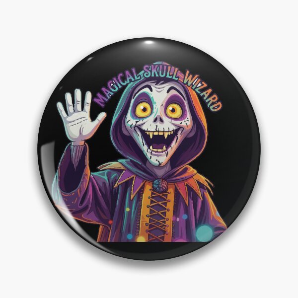 Item preview, Magical Skull Wizard - Creepy Cute Colorful Fantasy Character designed and sold by M3A Art.