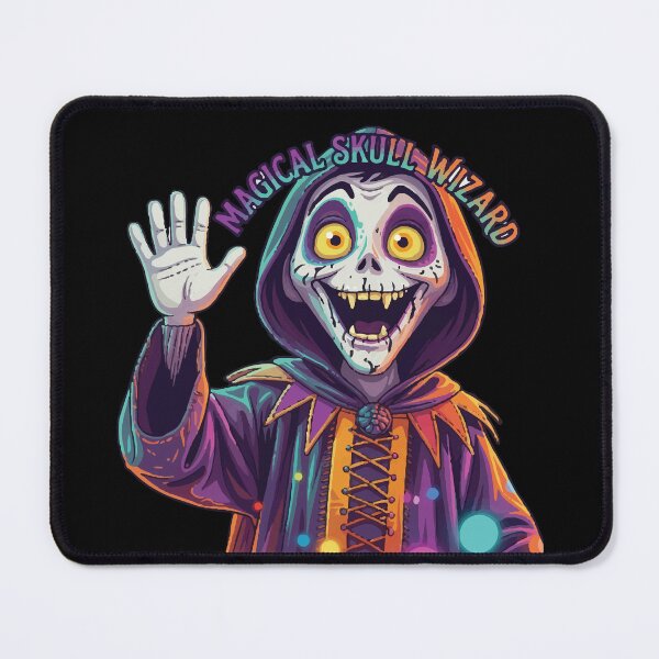 Item preview, Magical Skull Wizard - Creepy Cute Colorful Fantasy Character designed and sold by M3A Art.