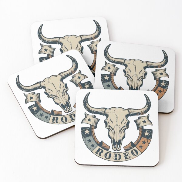 Item preview, Vintage Western Bull Skull Badge Emblem Art designed and sold by Bloomkept.