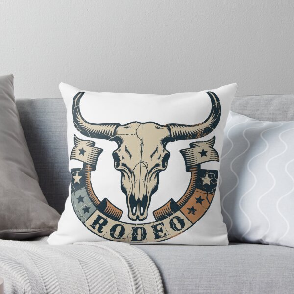 Item preview, Vintage Western Bull Skull Badge Emblem Art designed and sold by Bloomkept.