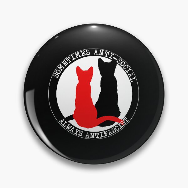 Item preview, Antifa Cats Sometimes Social Always Antfasist designed and sold by TEEGENIE.