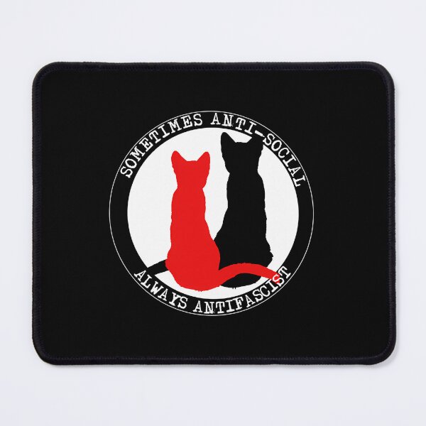 Item preview, Antifa Cats Sometimes Social Always Antfasist designed and sold by TEEGENIE.