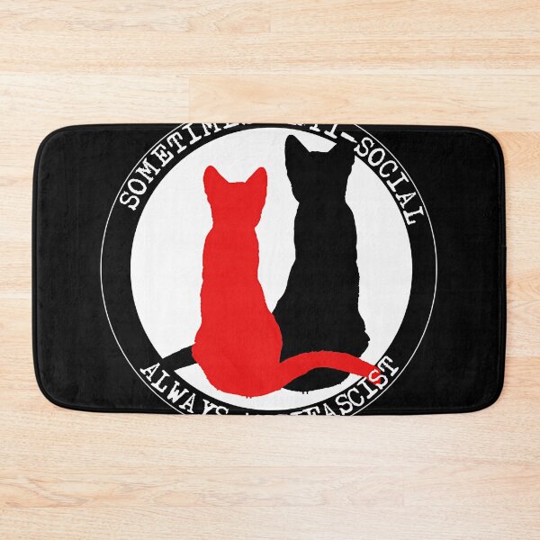 Item preview, Antifa Cats Sometimes Social Always Antfasist designed and sold by TEEGENIE.