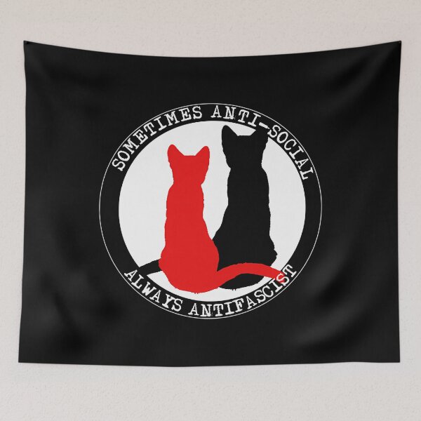 Artikelvorschau, Antifa-Katzen, manchmal sozial, immer antfastisch entworfen und verkauft von TEEGENIE.